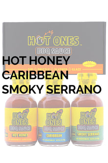 Hot Ones BBQ Trio Pack (Hot Honey / Caribbean / Smoked Serrano) O3