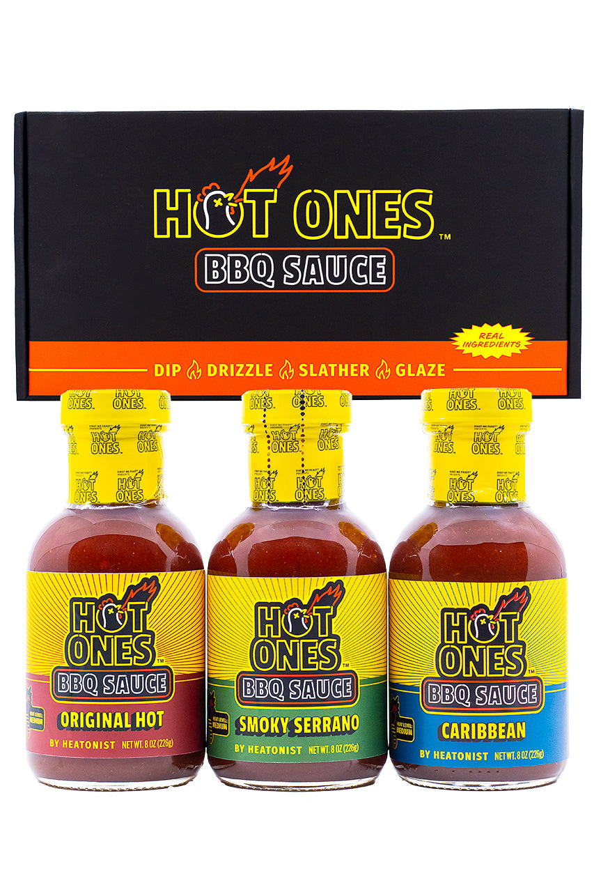 Hot Ones BBQ Trio Pack (Original / Smoked Serrano / Caribbean) R8