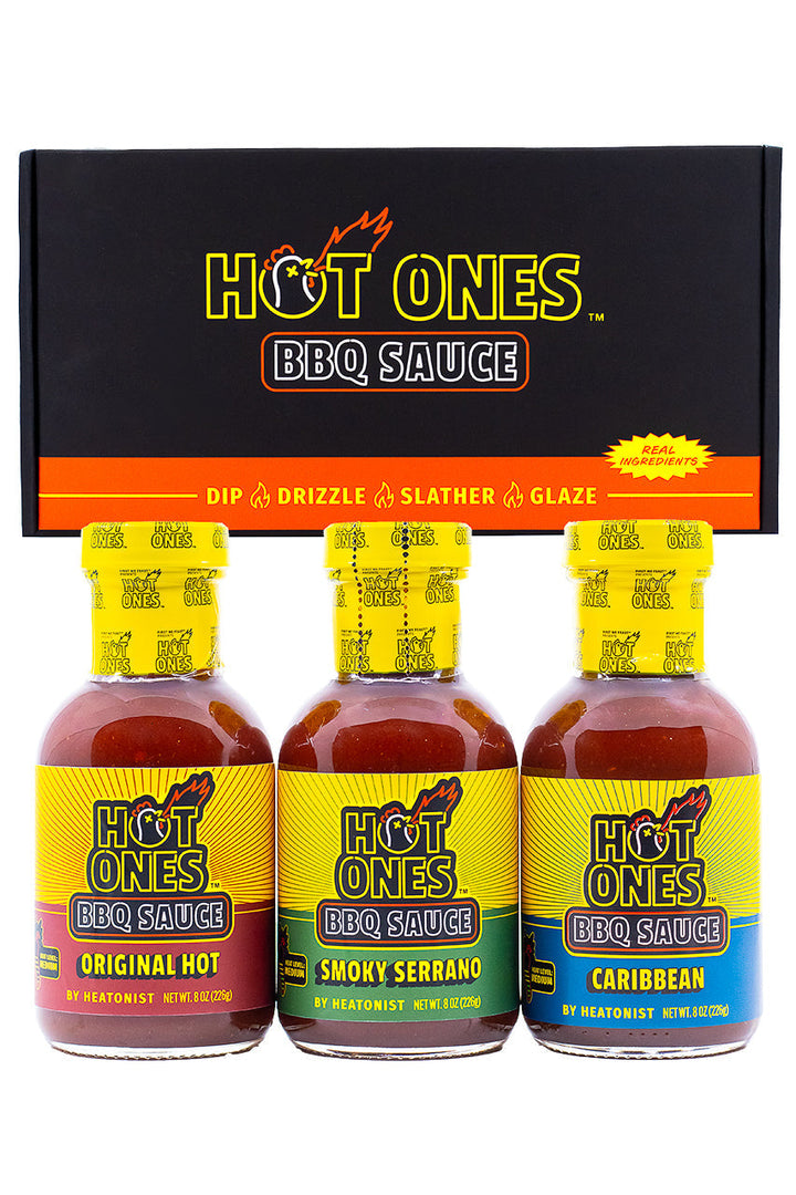 Hot Ones BBQ Trio Pack (Original / Smoked Serrano / Caribbean) R8