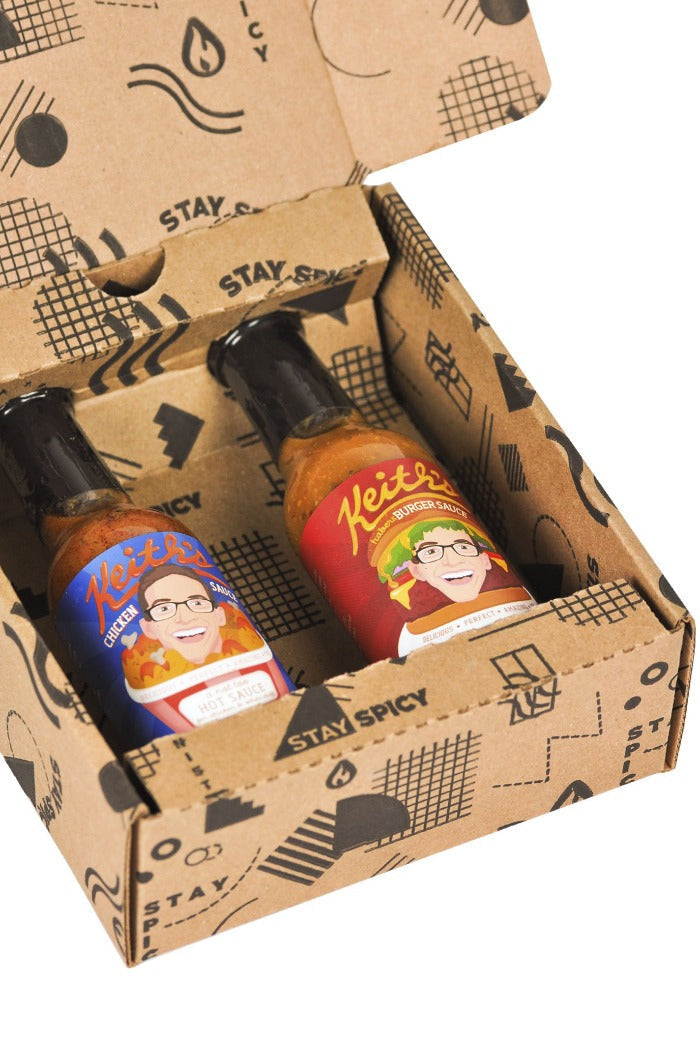 Chicken & Burger Hot Sauce Duo Pack | Keith's K3